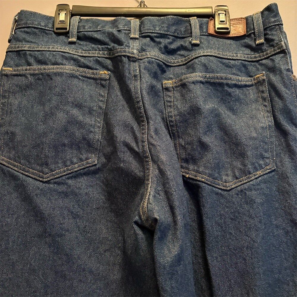 L.L.Bean Jeans Mens 36x26 Dark Blue Denim Straight Leg 5-Pocket Mid Rise - Picture 6 of 9